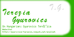 terezia gyurovics business card